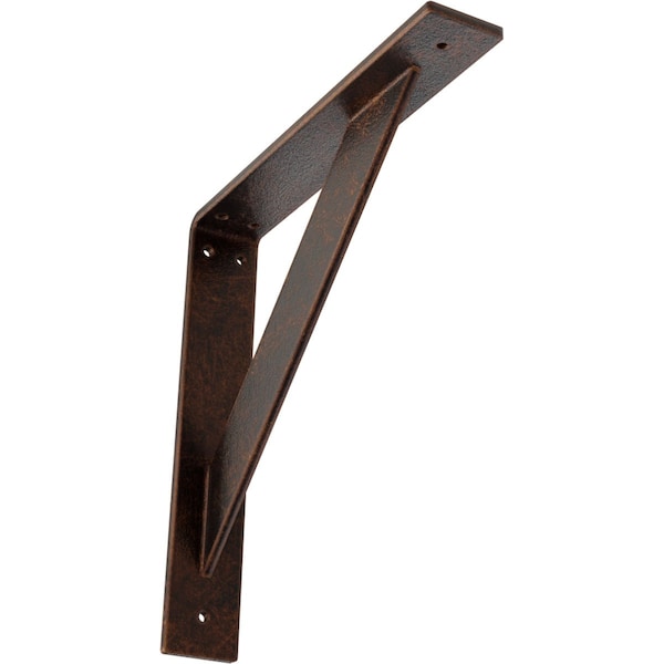 Ekena Millwork Traditional Steel Bracket, Antiqued Copper 2"W x 12"D x 12"H BKTM02X12X12TRACO - main